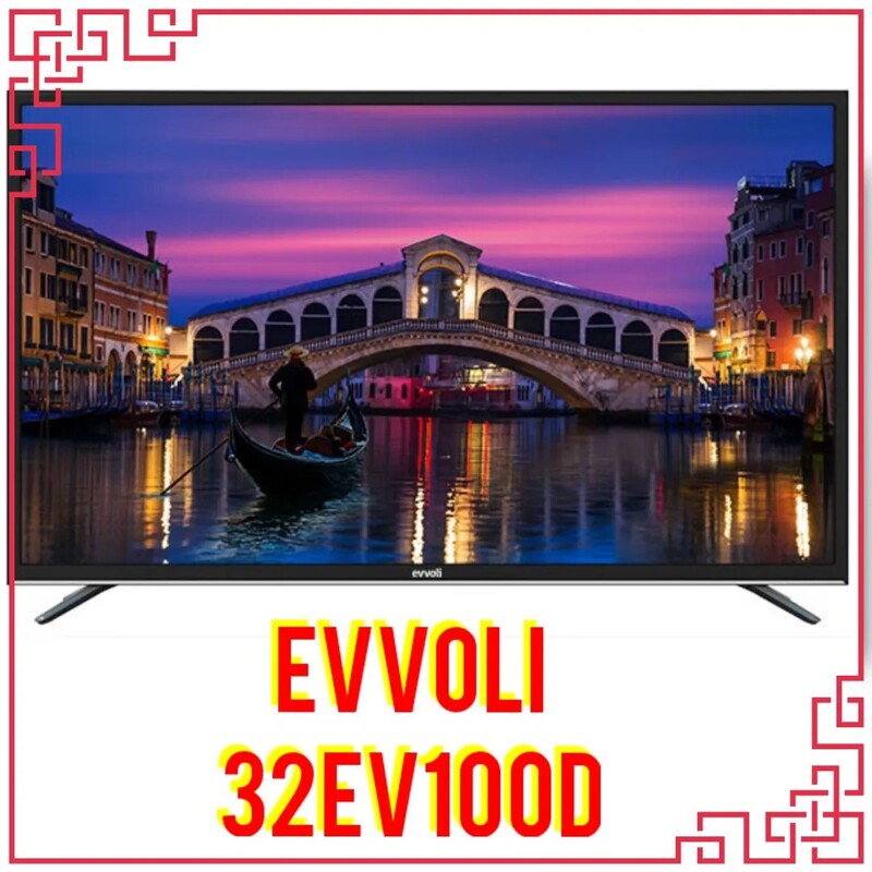 تلویزیون 32 اینچ ایوولی HD مدل 32EV100D همراه با پایه دیواری و ارسال رایگان