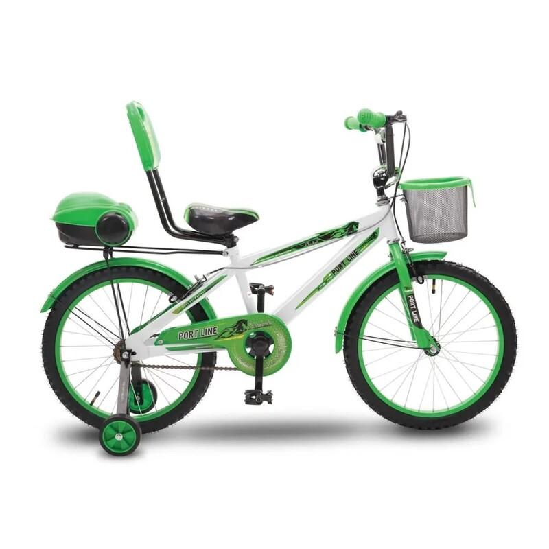 دوچرخه پورت لاین مدل چیچک سایز 20 سفید سبز