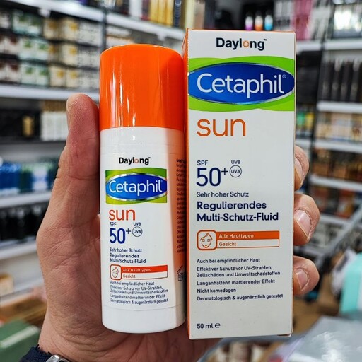 کرم ضد آفتاب بی رنگ ستافیل Cetaphil SPF50 حجم 50 میل 
