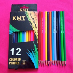 مداد رنگی 12 رنگ KMT مقوایی