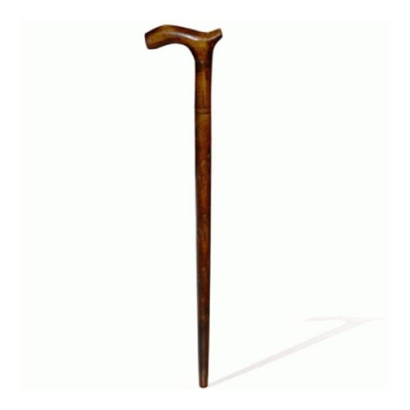 عصا چوبی ساده به همراه پاشنه عصا 