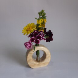 گلدان لوله آزمایشی    گلدان چوبی لوله آزمایشی    لوله آزمایش   گلدان تزئینی    گلدان رومیزی 