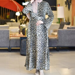 پیراهن ماکسی زنانه مدل آرمینا سایز 38تا48 طرح پلنگی