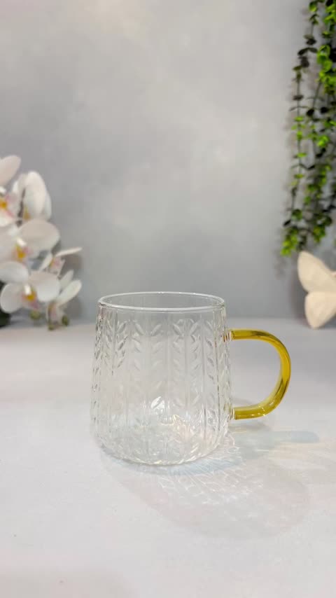 لیوان( ماگ) دسته طلایی پیرکس وارداتی