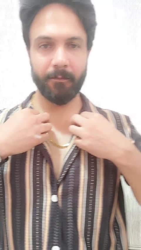 پیراهن مردانه اسپرت طرح کنف آستین کوتاه