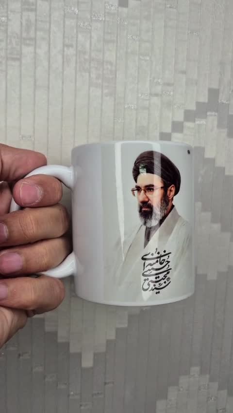 ماگ سفید طرح رهبری 