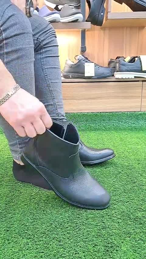 بوت مردانه ساقدار تمام چرم کفش پاپوش بهبهان 