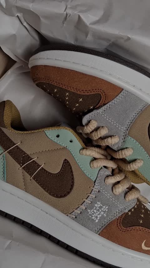 کتونی نایک جردن وان وودو قهوه ای Nike Jordan1 Voodoo