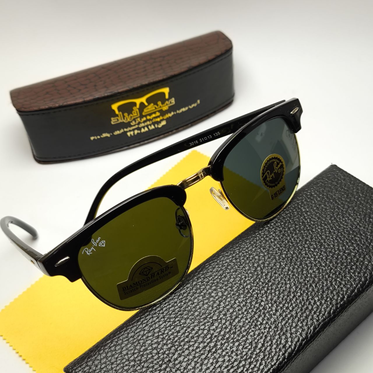 عینک آفتابی ریبن Ray ban مدل 3016 عدسی شیشه کلاب مستر 
