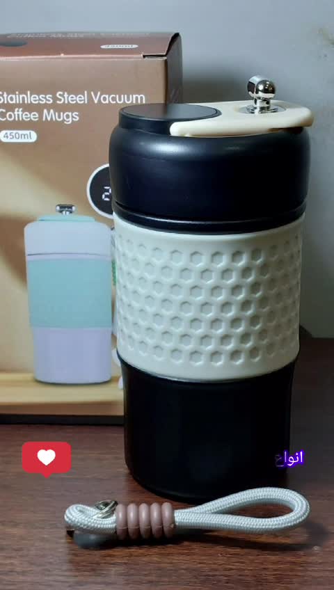 تراول ماگ مدل نمایشگر دما (COFFEE) بند دار 460 میلی 