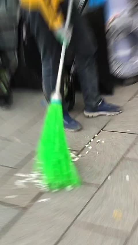 جارو فراشی پلاستیکی مدل دسته فلزی (بدون دسته) (پس کرایه)