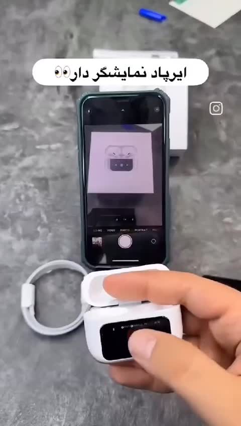 ایرپاد بلوتوثی صفحه دیجیتال نویزکنسلینگ سنسور مجاورت ANC-ENC ترنپرسی فعال مدل AirPods A9 Pro (تخفیف ویژه)