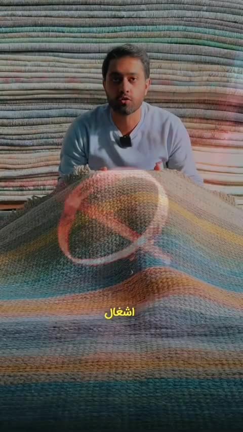 فرش دستبافت 3 متری مدل مراکشی کد 03 زمینه آبی