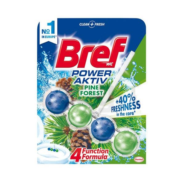 قرص توالت فرنگی برف Bref مدل توپی رایحه درخت کاج بسته 4 عددی