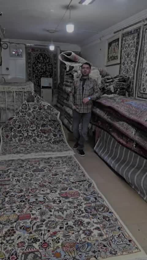 فرش دستبافت جفت قالیچه کاسه کوزه 