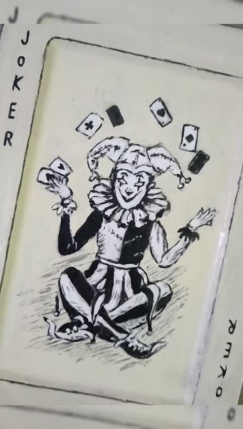طراحی اکریلیک جوکر play card