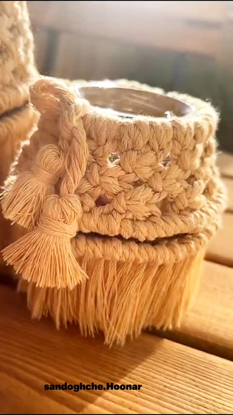 کاور شیشه مکرومه