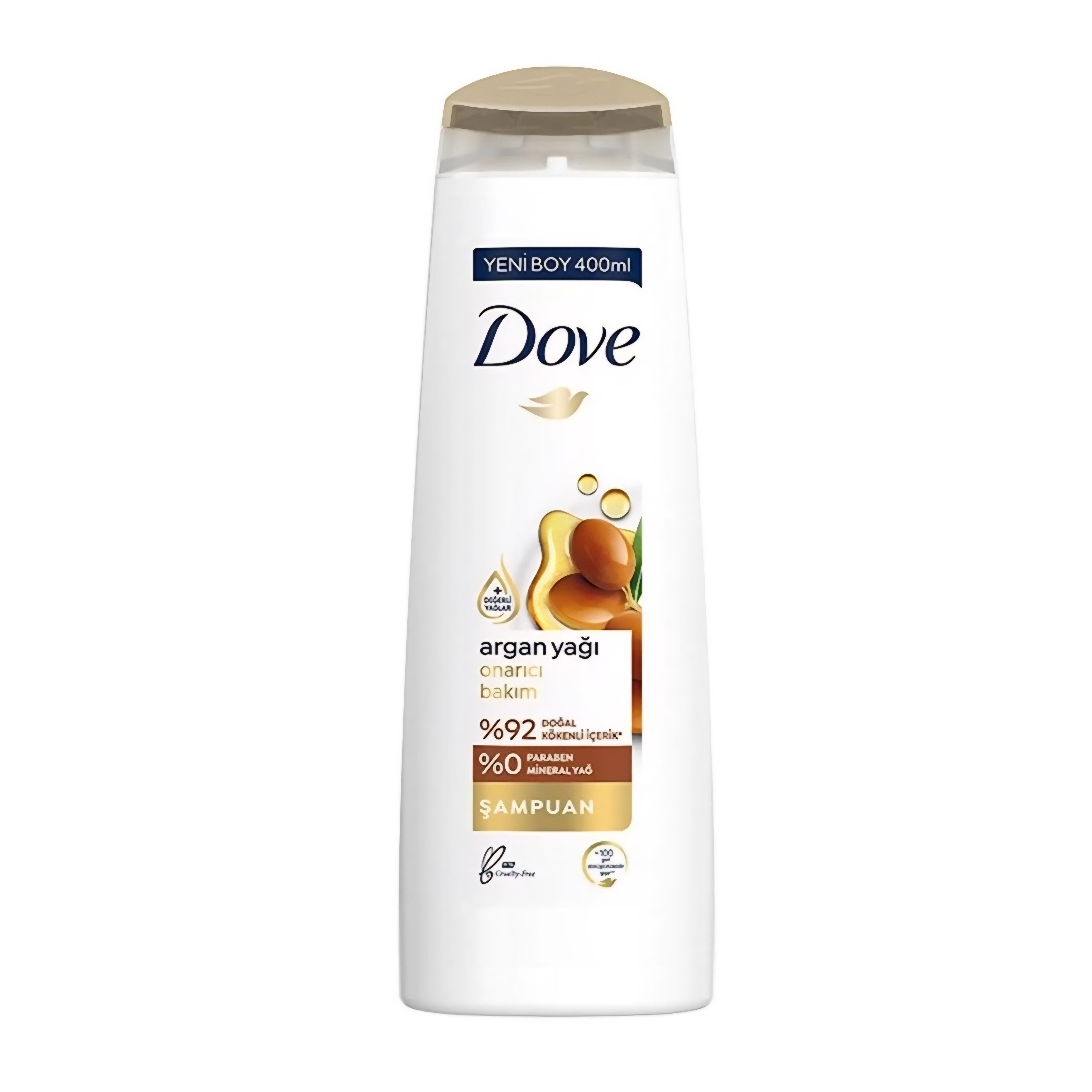 شامپو ترمیم کننده داو dove حاوی روغن آرگان و روغن های ارزشمند حجم 400 میل(واردات قانونی از منطقه آزاد ارس)