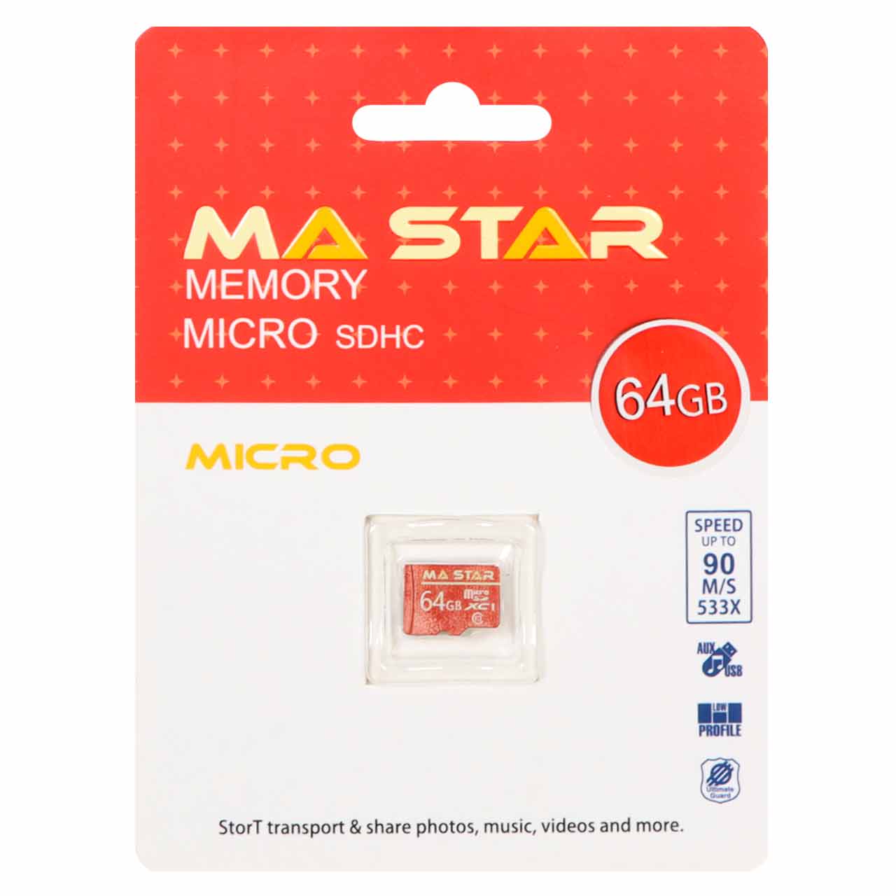 رم MA Star MicroSDHC U1 533X 90Mb/s - 64GB - (گارانتی فراگامان)