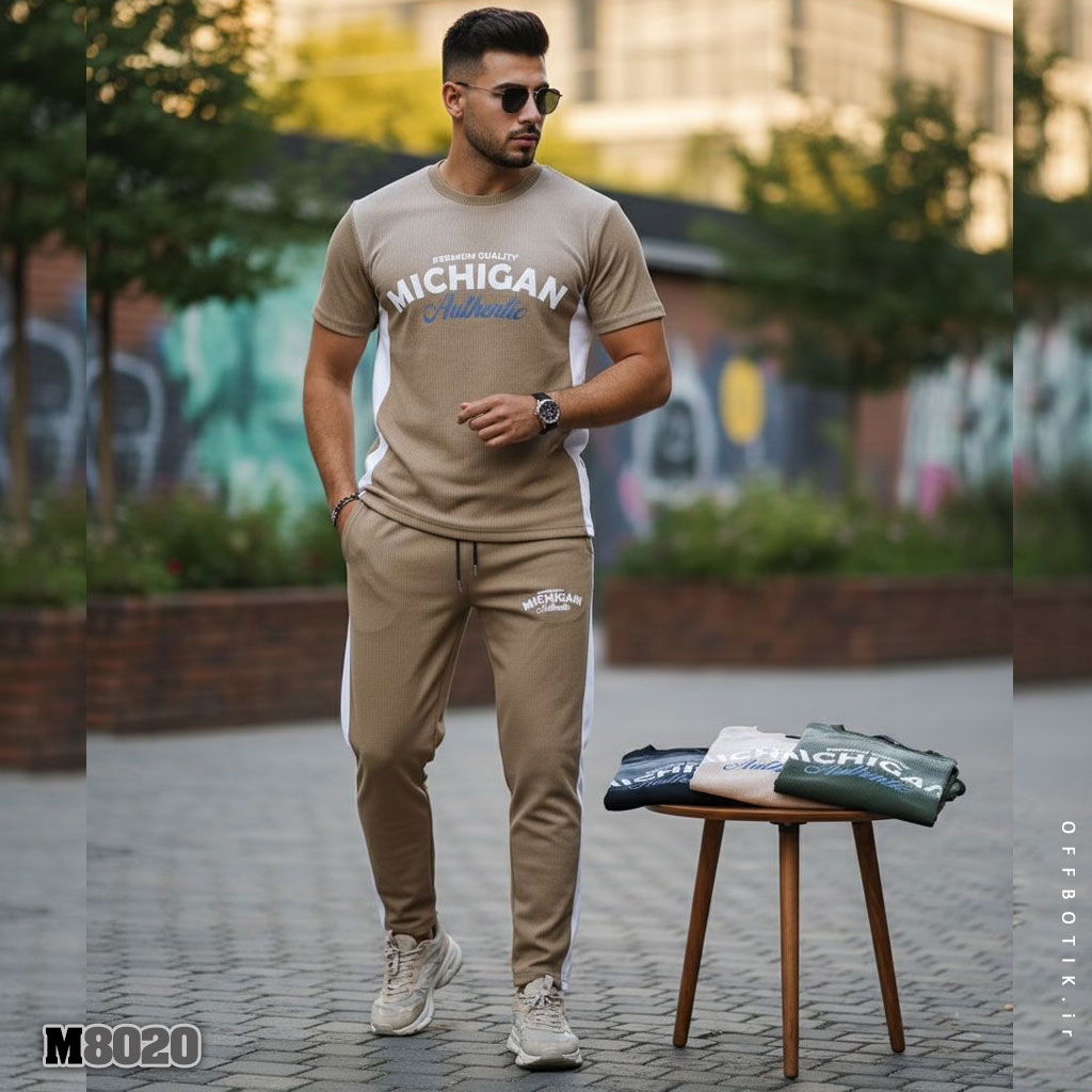 ست تیشرت شلوار اسپرت مردانه مدل M8020