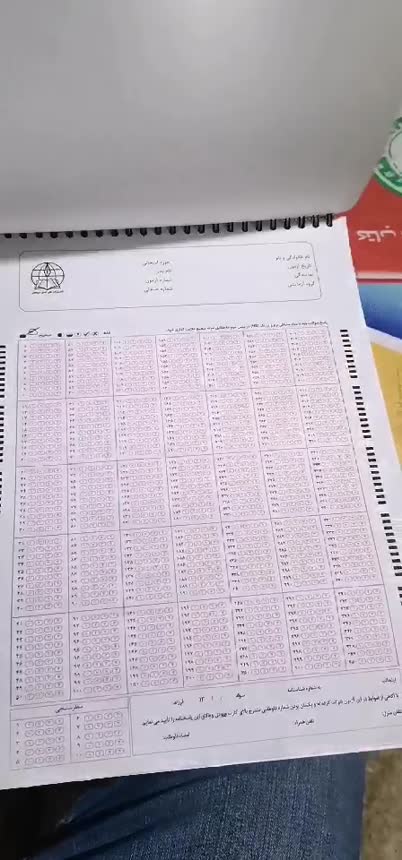 پاسخنامه یا پاسخ برگ 100 برگ فنر دوبل کاغذ با کیفیت