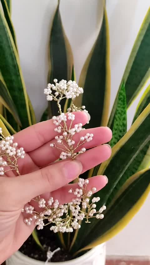 ریسه مو مروارید ساده و زیبا دخترانه زنانه