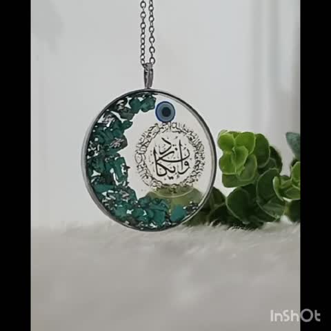 آویز وان یکاد رزینی سنگ فیروزه