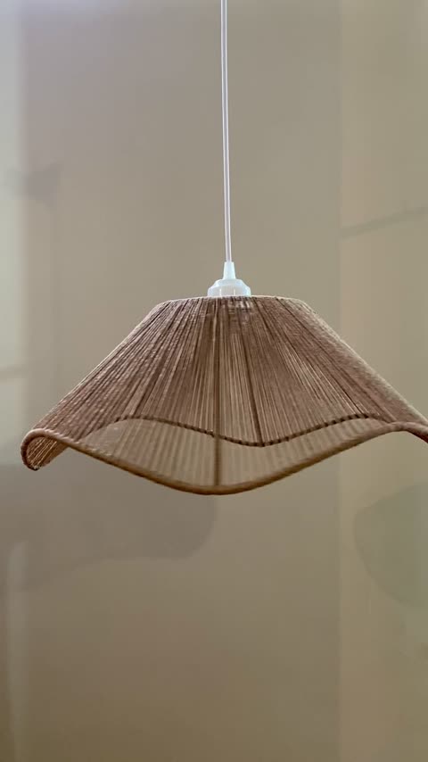 لوستر رافیا بوهویی مدل موج (قطر 48 CM)