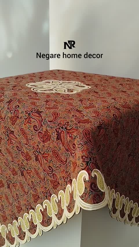 رومیزی ترمه ابریشم دوزی کاردست مناسب سوغات،جهیزیه، دکوراسیون منزل