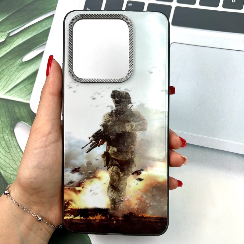 قاب گوشی Redmi Note 13 4G شیائومی Carbon Lens اورجینال لنز برجسته کربن اسپرت طرح کال کد 867360