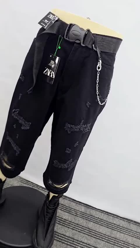 شلوارک بگ زاپدار zara مدل(واید لگ)