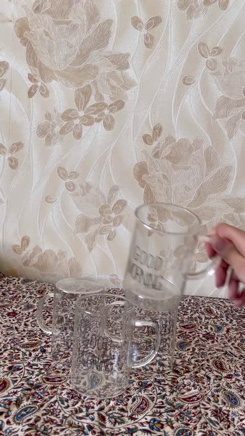 لیوان پیرکس گود مورنینگ ، ماگ پیرکس گود مورنینگ ، لیوان پیرکس ، لیوان شیشه ای ، لیوان گود مورنینگ