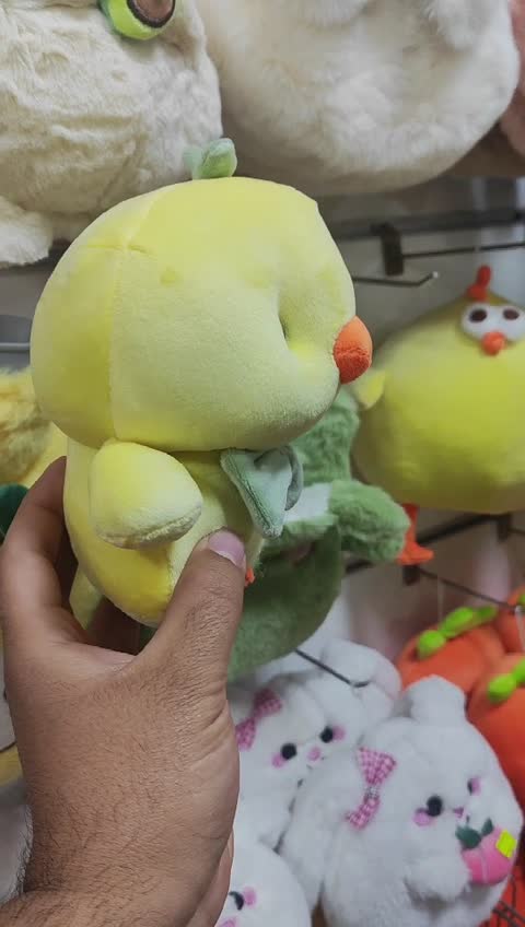 عروسک جوجه نقلی زرد پارچه خارجی