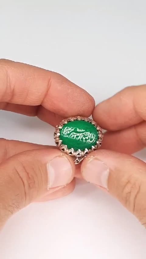 انگشتر نقره مردانه مدل اشکی
