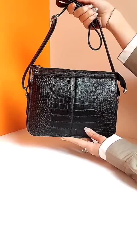کیف دوشی چرم طبیعی گاوی زنانه و دخترانه کد 5000/2