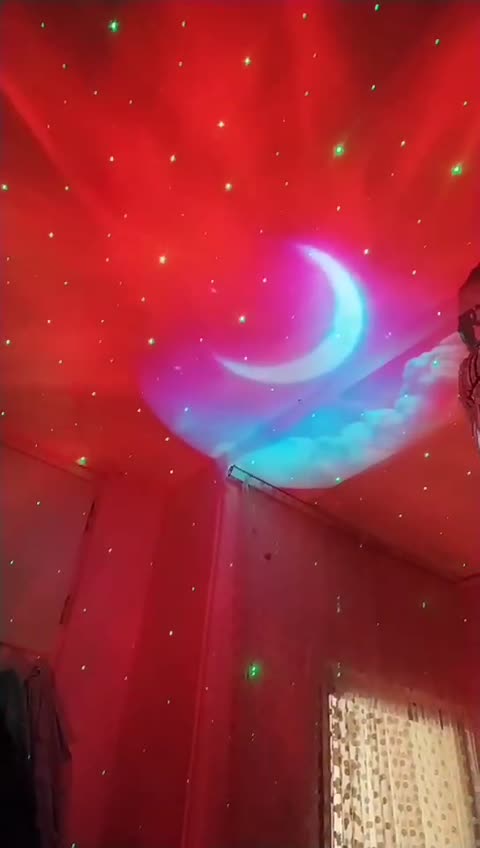 پروژکتور اسپیکردارفضانوردایستاده چراغ خواب ماه وکهکشان