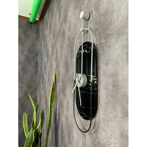 ساعت دیوای فلزی مدرن با موتور تایوانی آرام گرد کد H-138