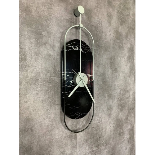 ساعت دیوای فلزی مدرن با موتور تایوانی آرام گرد کد H-138
