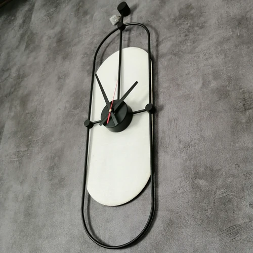 ساعت دیوای فلزی مدرن با موتور تایوانی آرام گرد کد H-138