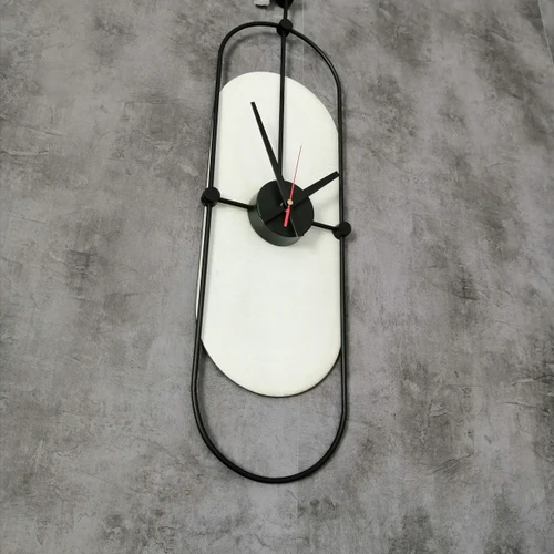 ساعت دیوای فلزی مدرن با موتور تایوانی آرام گرد کد H-138