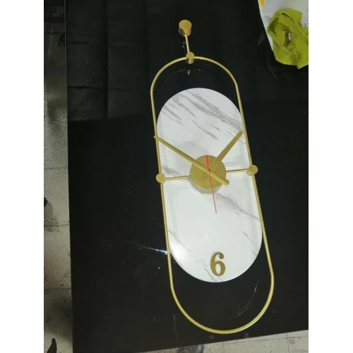 ساعت دیوای فلزی مدرن با موتور تایوانی آرام گرد کد H-138