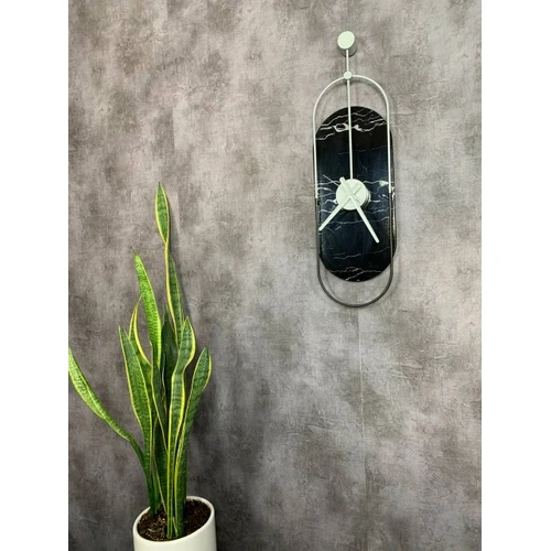 ساعت دیوای فلزی مدرن با موتور تایوانی آرام گرد کد H-138