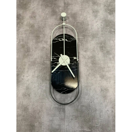 ساعت دیوای فلزی مدرن با موتور تایوانی آرام گرد کد H-138