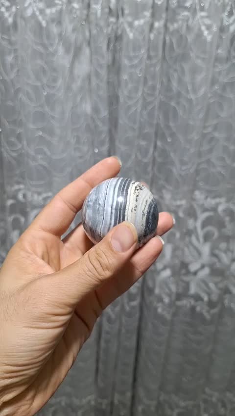 گوی آراگونیت باباقوری بسیار خوش طرح و رنگ تمام پولیش خاص و پر انرژی کد 34668