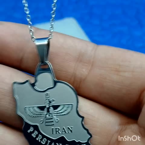 پلاک زنجیر استیل نقشه ایران