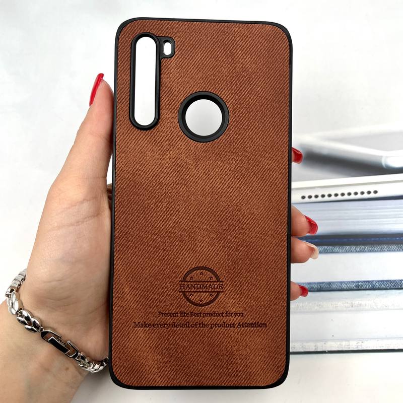 قاب گوشی Redmi Note 8 / Redmi Note 8 2021 شیائومی Cotton Case مخمل چرمی Hand Made کلاسیک عسلی کد 359368