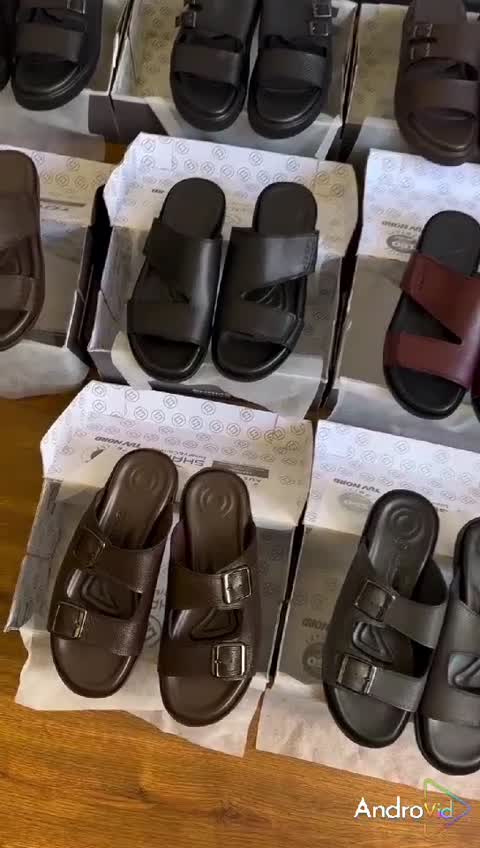 صندل مردانه تمام چرم بارنگبندی