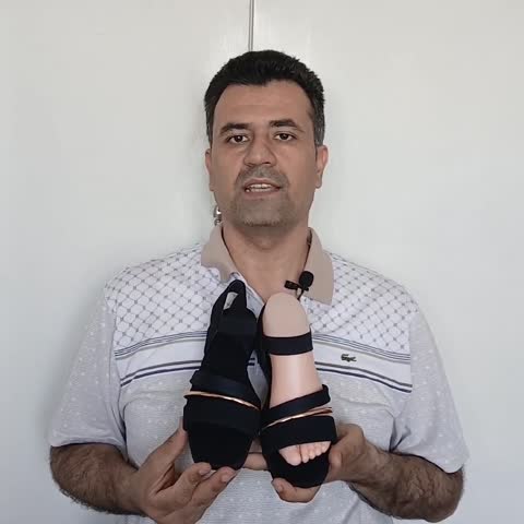صندل زنانه کشی مدل حلقه طلایی رنگ مشکی