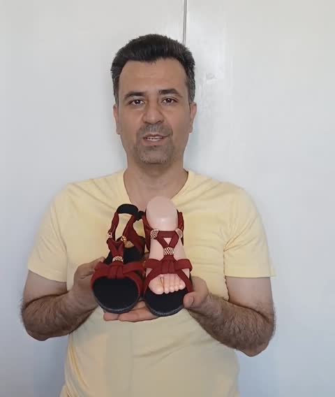 صندل زنانه مدل رعنا رنگ زرشکی (ارسال رایگان)