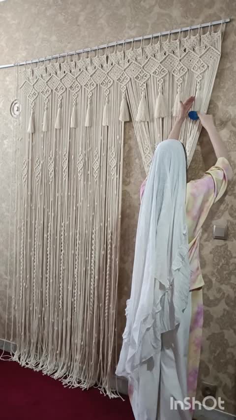 پرده مکرومه حلقه بی نهایت(پس کرایه)